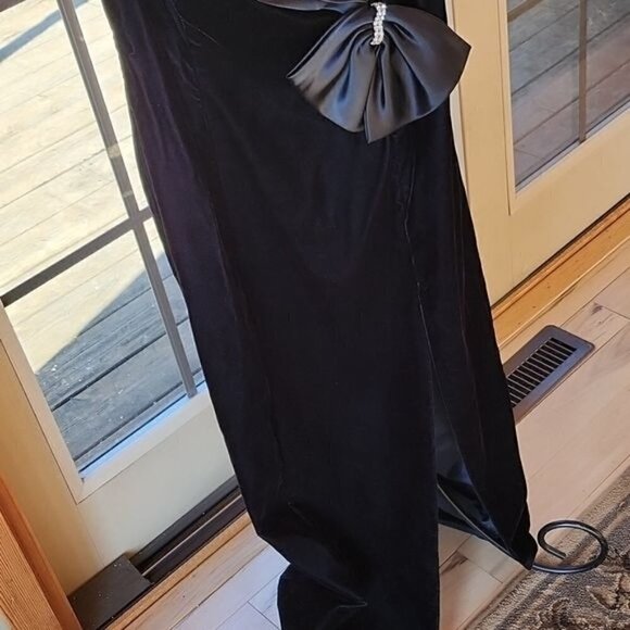 L.A. Glo Embellished Vintage Vneck Event Zippered Sleeveless Maxi Sz. 7/8 Dress - Picture 2 of 13